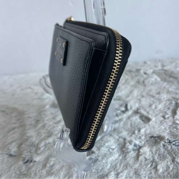 Kate Spade Black Leather Wallet Wristlet - Picture 3 of 16